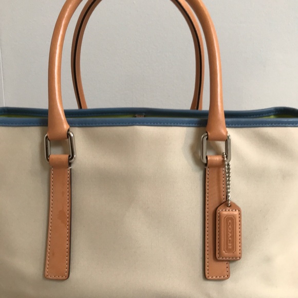 {Rare} 2 COACH Leather+Canvas Satchels - Picture 7 of 7